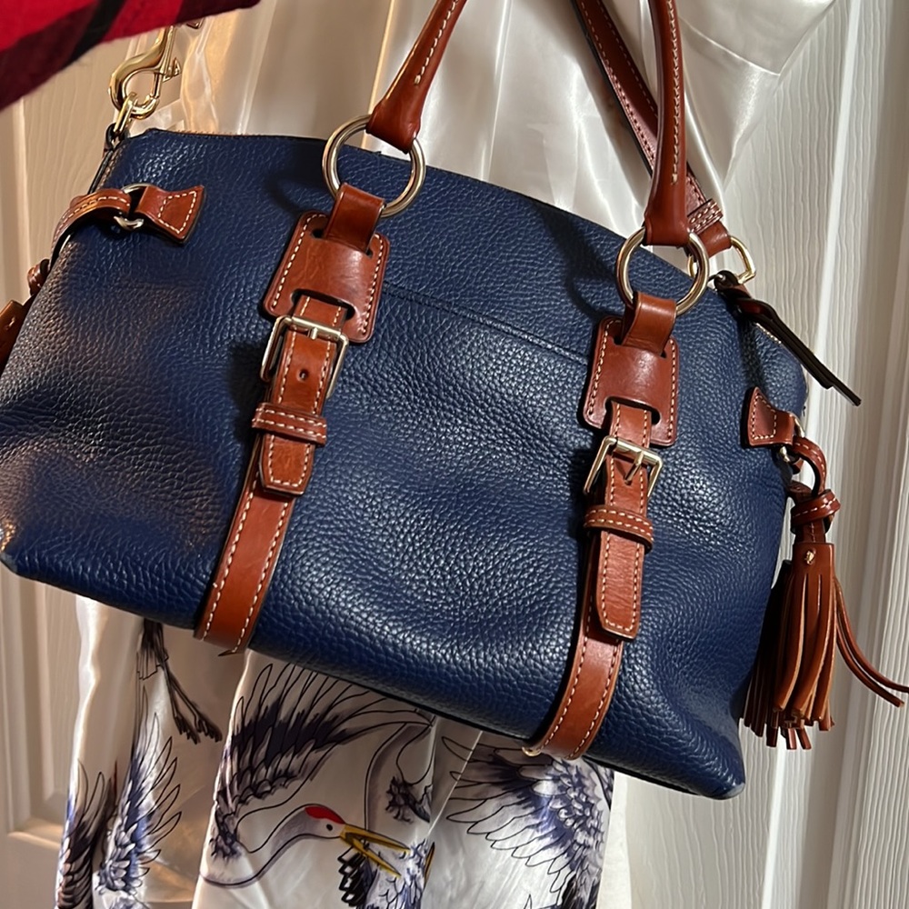 DOONEY & BOURKE - Purse navy blue and brown - Picture 5 of 8